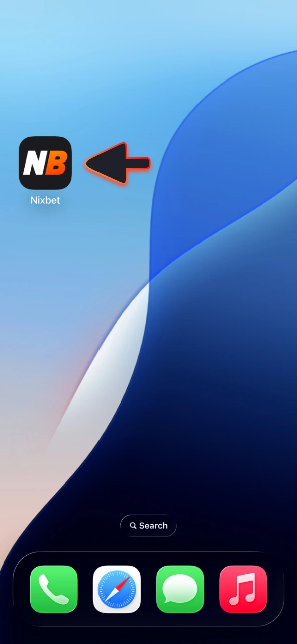 Open de NixBet iOS PWA-app om te beginnen met spelen.